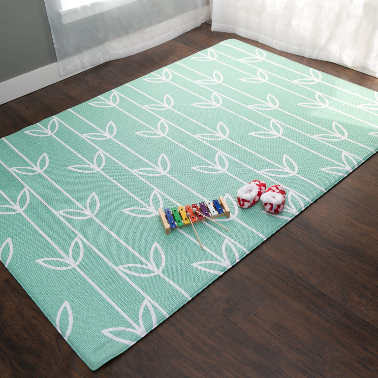 Baby Care Play Mat (Large, Sea Petals Green) ''