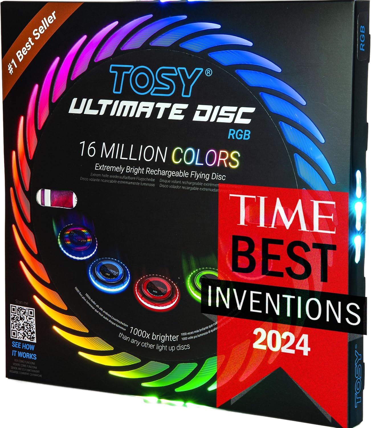 TOSY Flying Disc Million Color RGB or