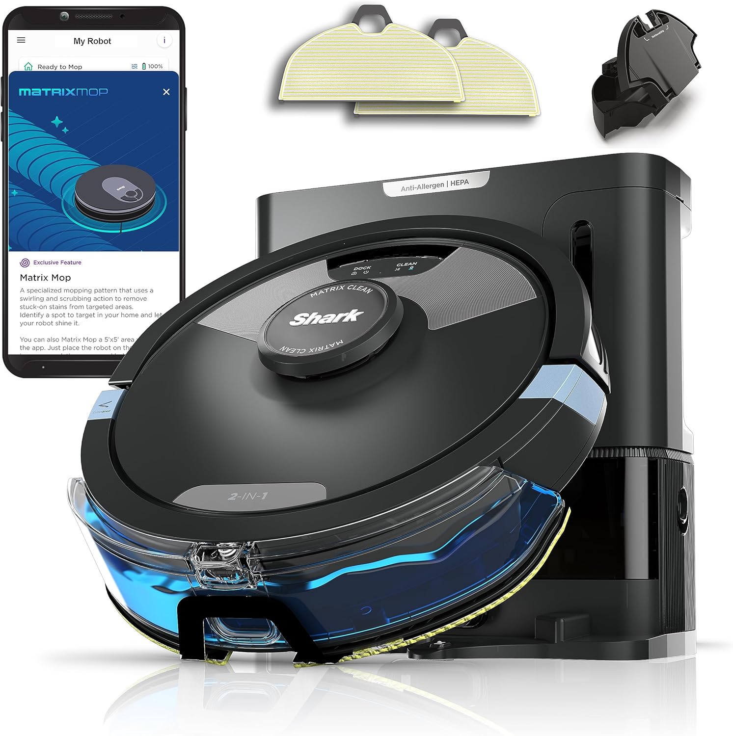 Shark Matrix Plus in Robot Vacuum & Mop with Sonic