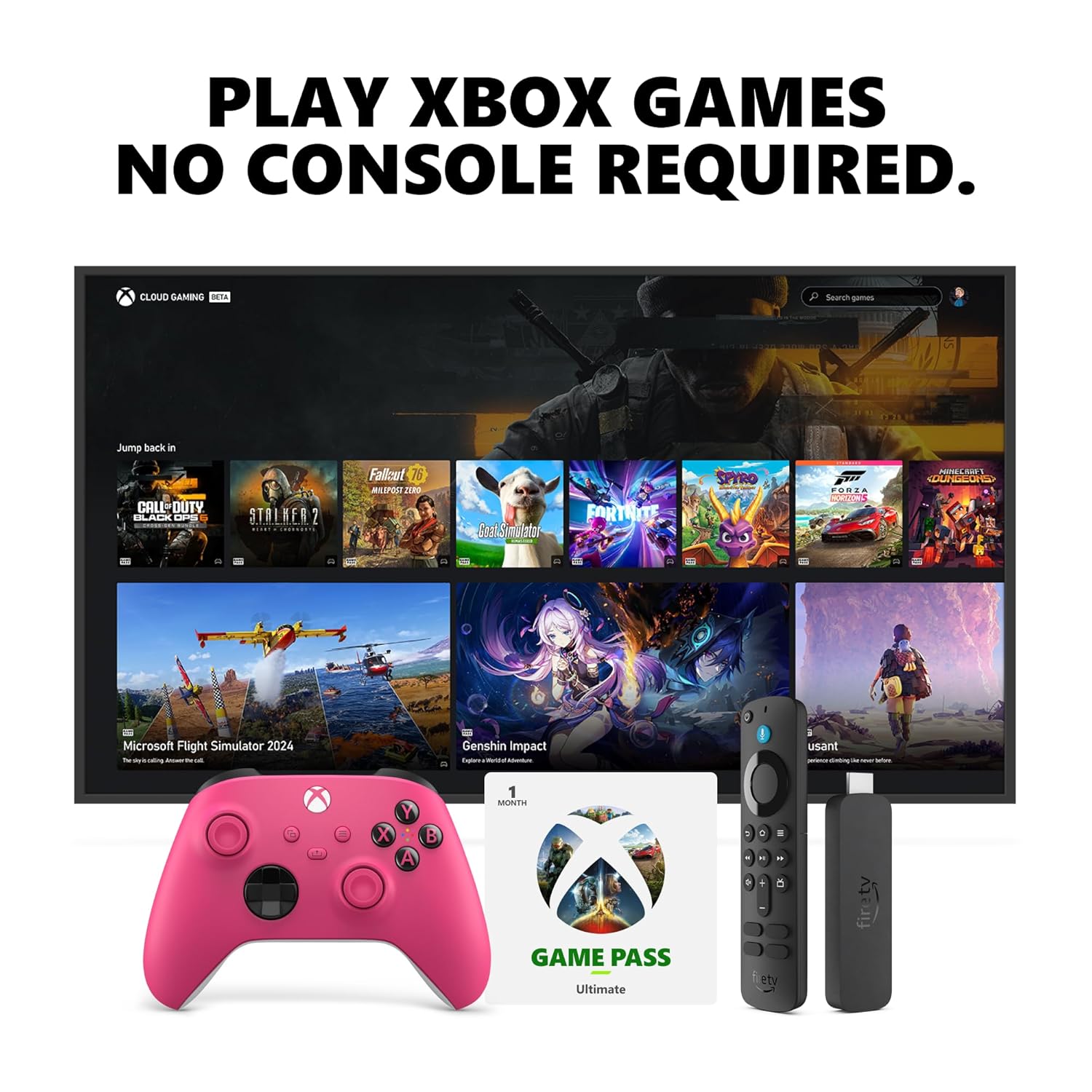 Amazon Fire TV Stick K, Deep Pink Core Wireless Controller,