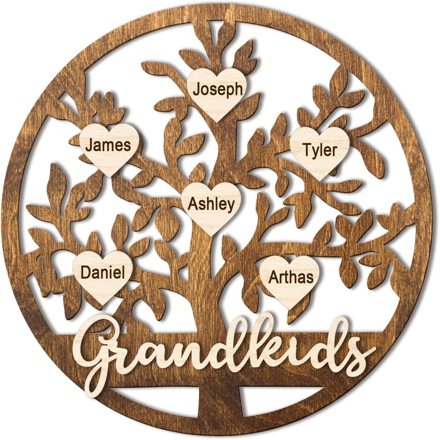 Grandma Gift Personalized Family Tree Wood Sign Custom Grand