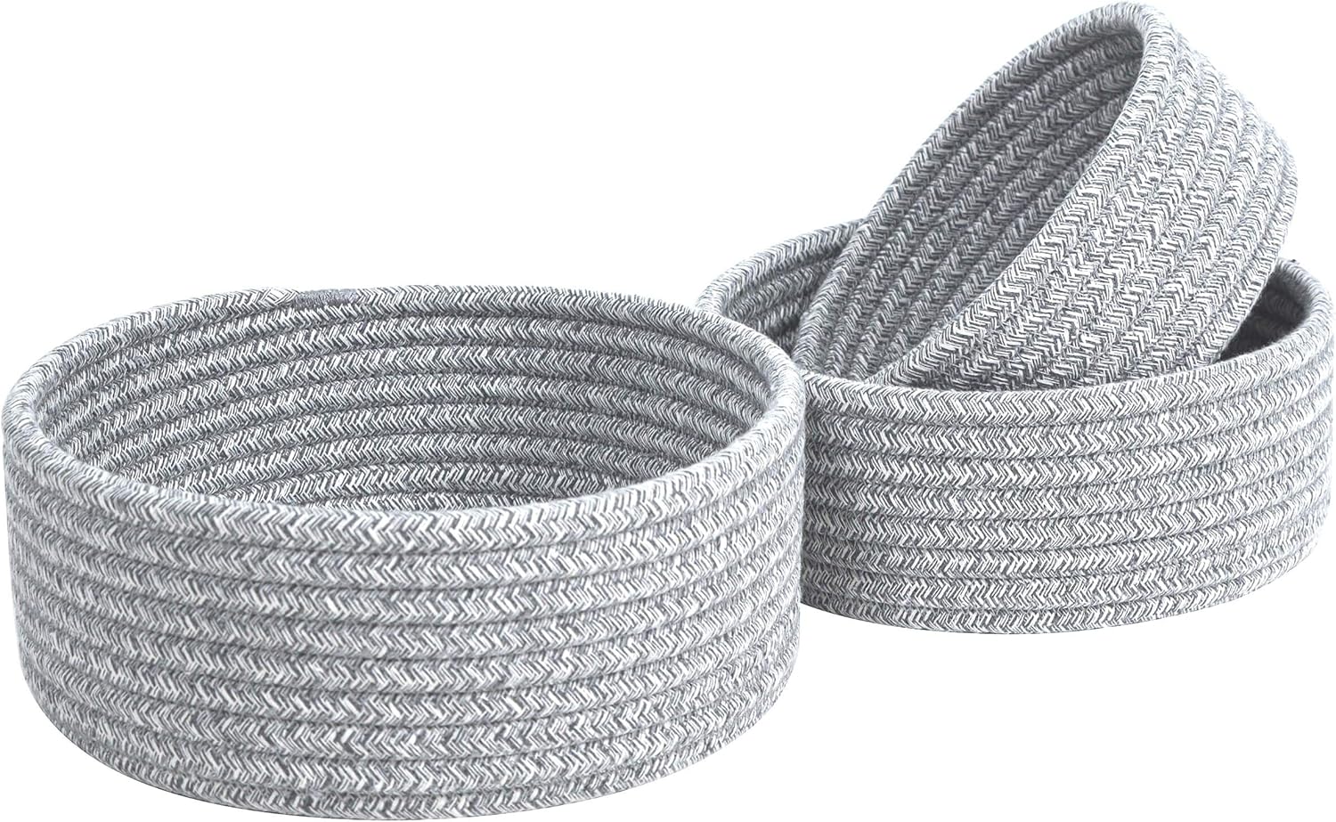 MINTWOOD Design Set of Cotton Rope Nesting Bowls, Small