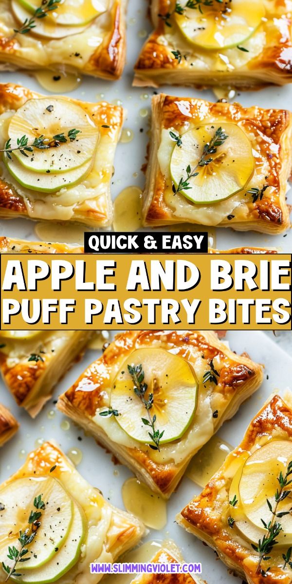 Apple and Brie Puff Pastry Bites