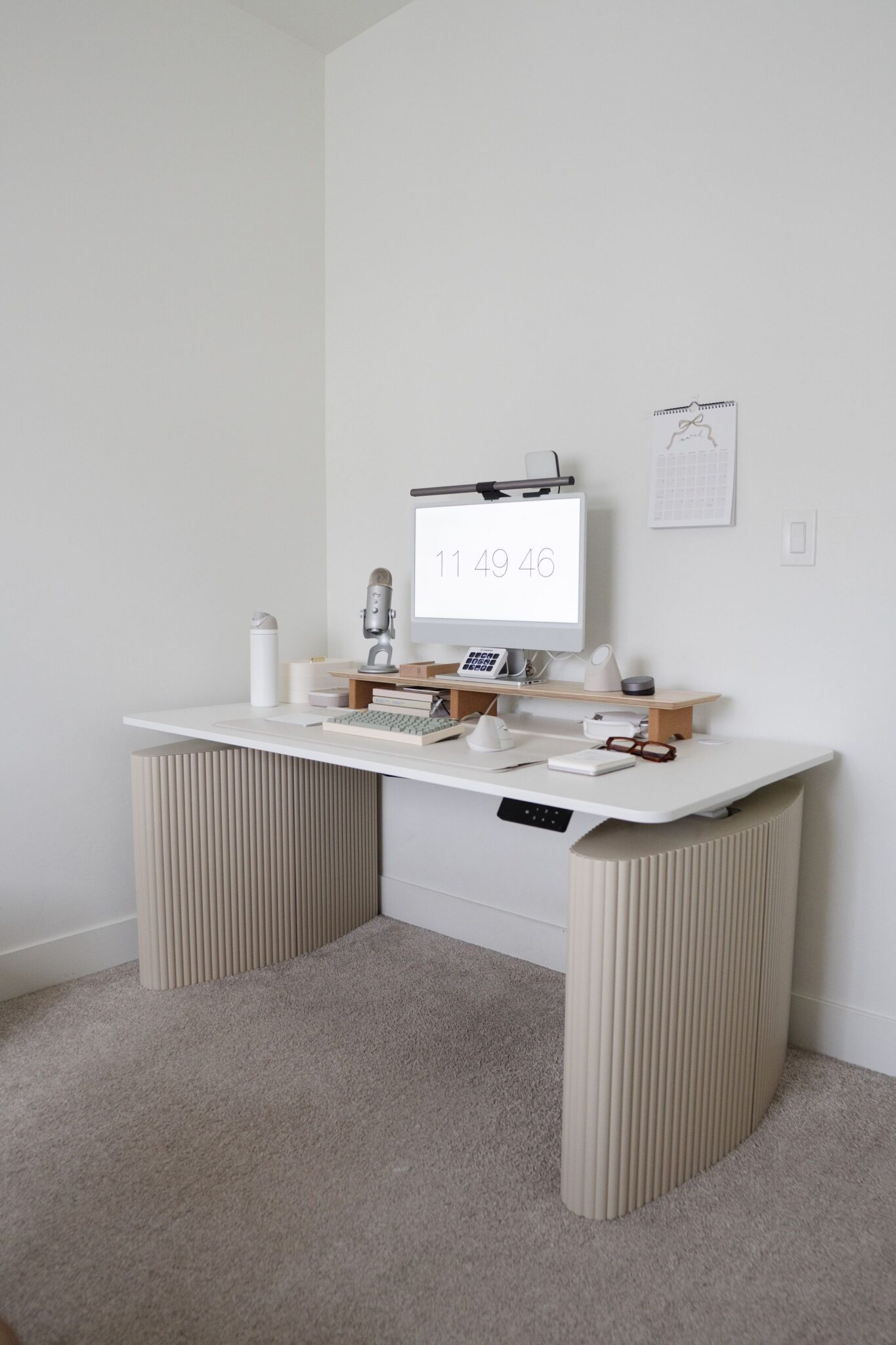 Athena Standing Desk | Aesthetic Modern Organic Office | Home Office inspo | Rove Concepts