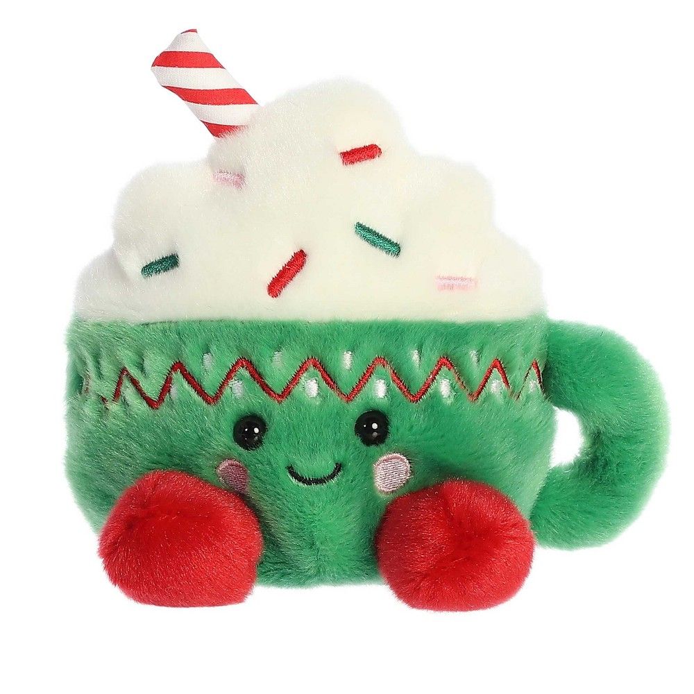 Aurora Mini Candace Hot Cocoa Palm Pals Festive Stuffed Animal Green 4.5"