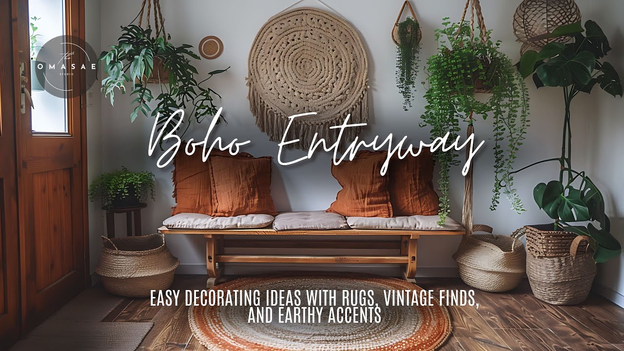 Boho Entryway Makeover: Easy Decorating Ideas with Rugs, Vintage Finds,