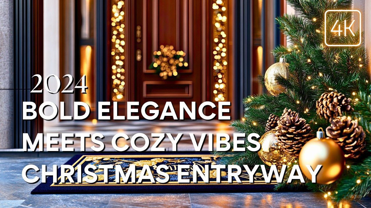 Bold Elegance Meets Cozy Vibes: Christmas Entryway Decor Ideas For