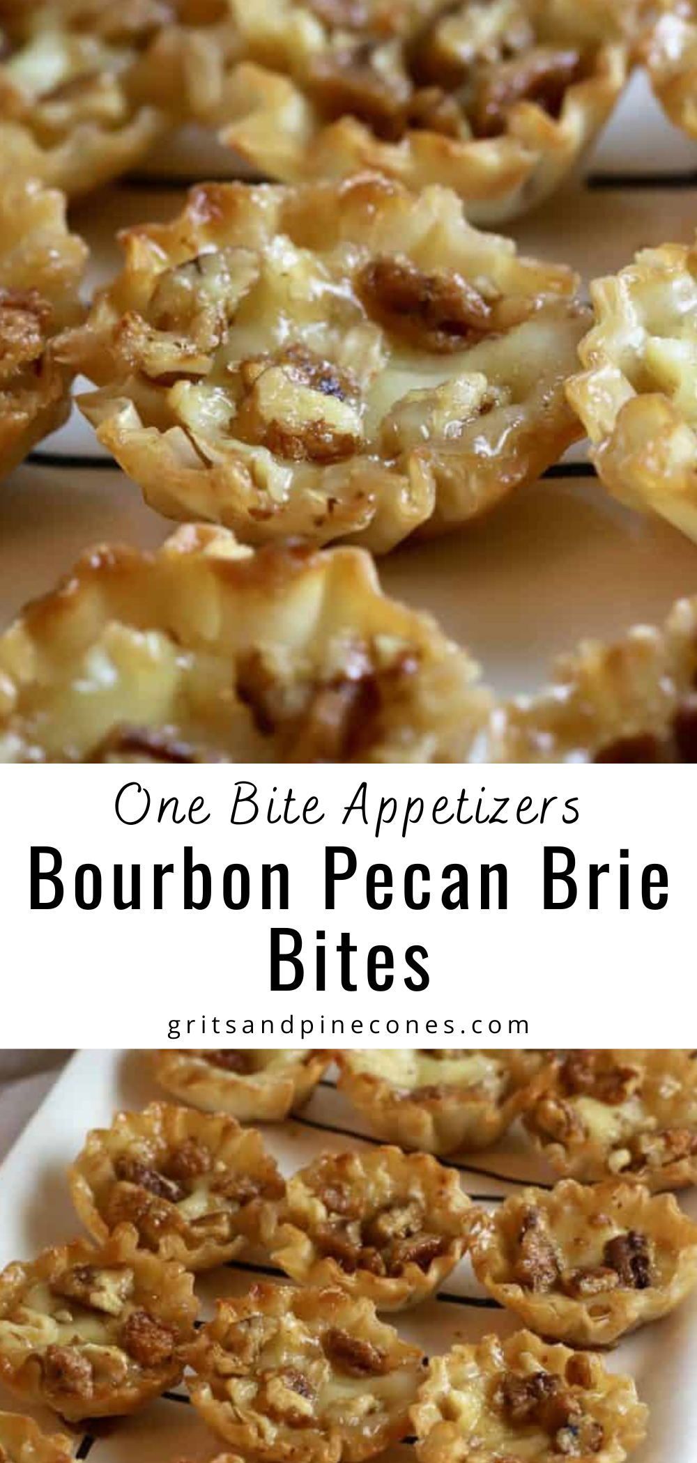 Bourbon Pecan Brie Bites Appetizer Recipe