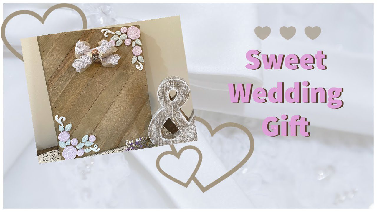 Decorating A Wooden Wedding Picture Frame #DIY #greatgift