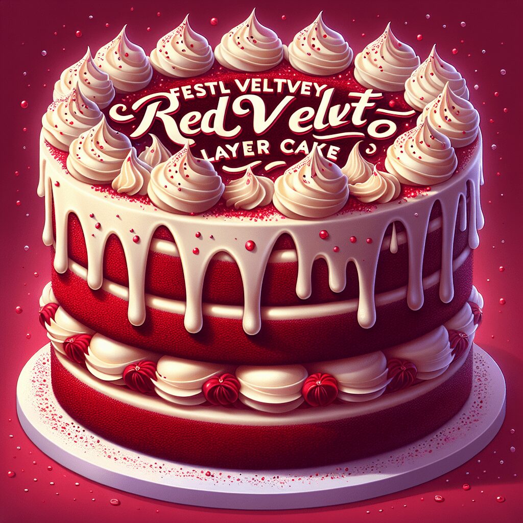 Festive Velvety Red Velvet Layer Cake: A Celebration in Every Slice