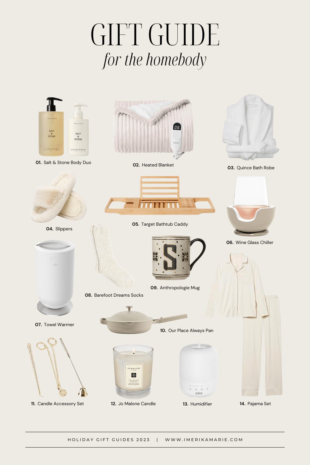 Holiday Gift Guide for The Homebody | Erika Marie