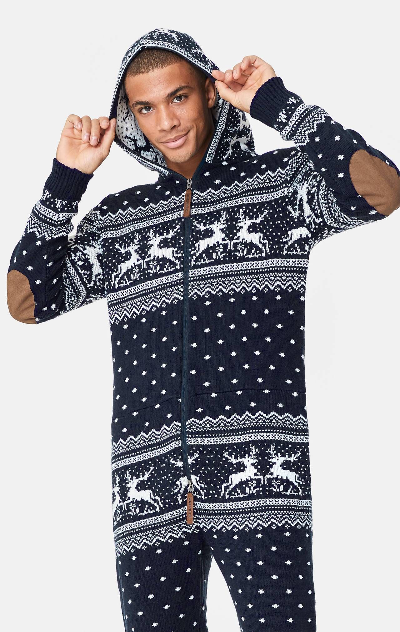 Holidays Are Coming Onesie Jumpsuit Navy