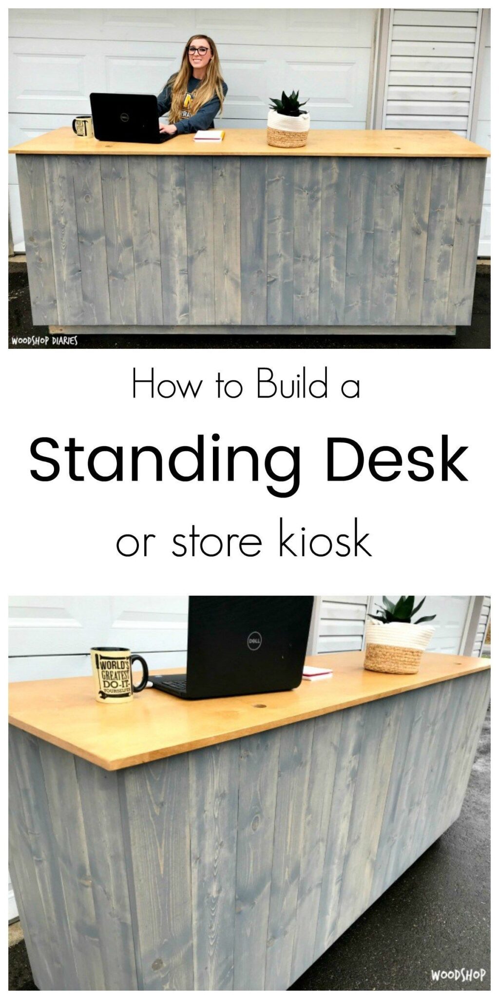 How to Build Your Own DIY Standing Desk Kiosk With Hidden Storage