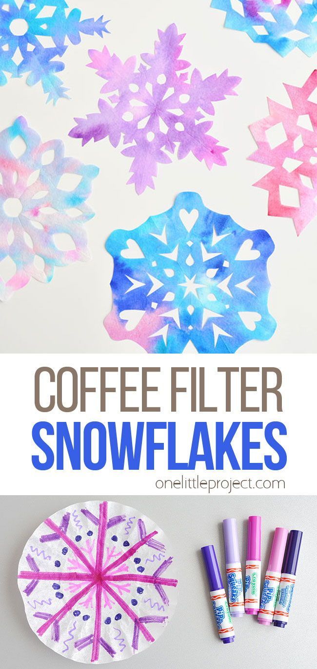 How to Make Coffee Filter Snowflakes | A Simple Kids Craft for Winter