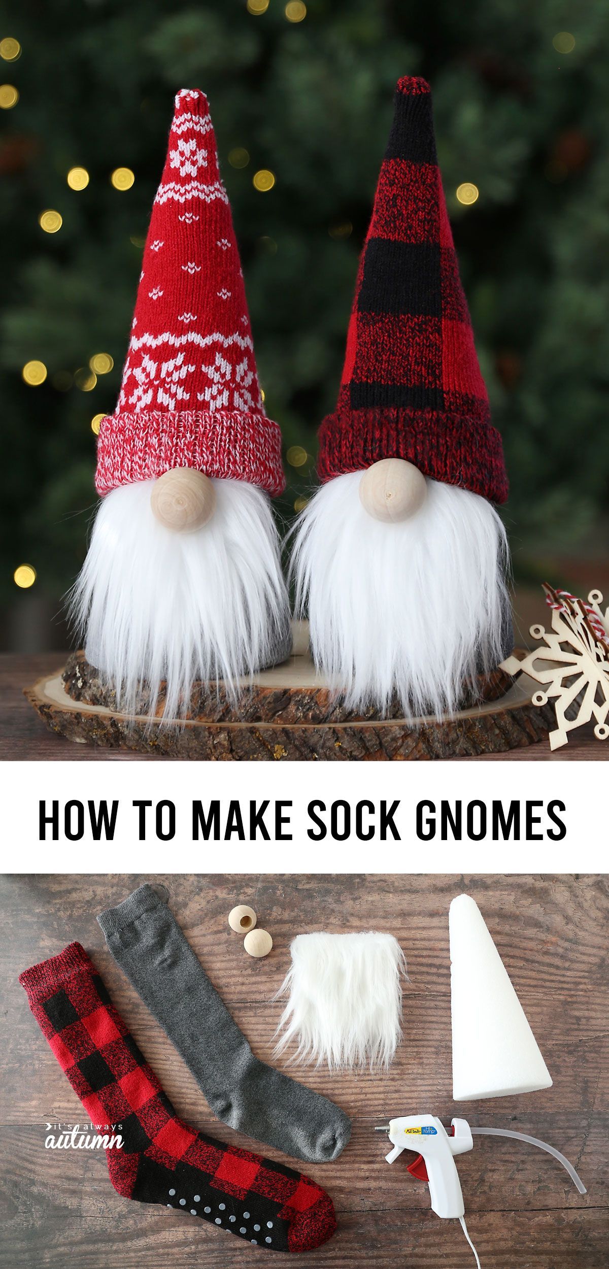 How to Make Sock Gnomes {5 Simple Steps!} - It's Always Autumn