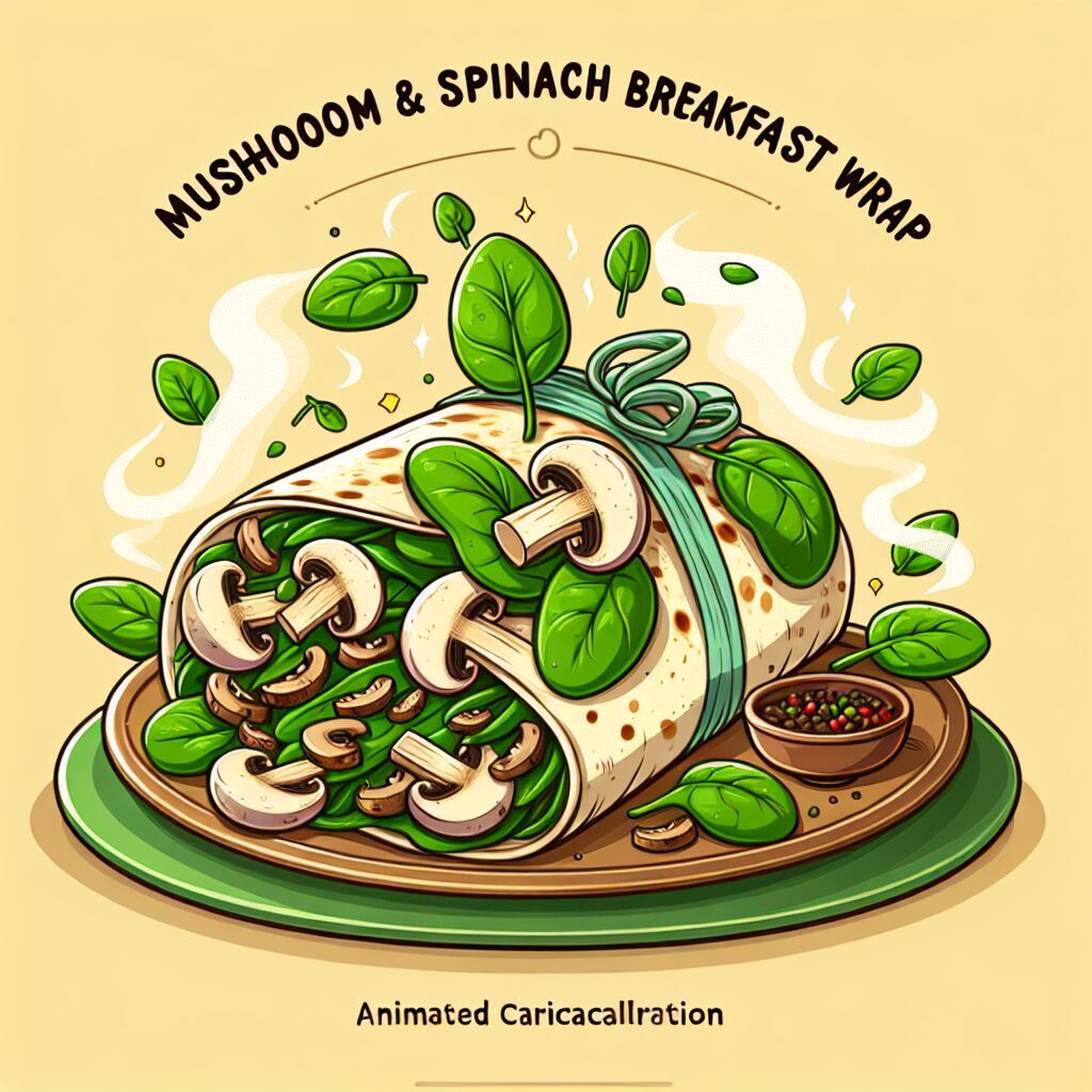 Mushroom and Spinach Breakfast Wrap: A Nutritious Start to Your Day