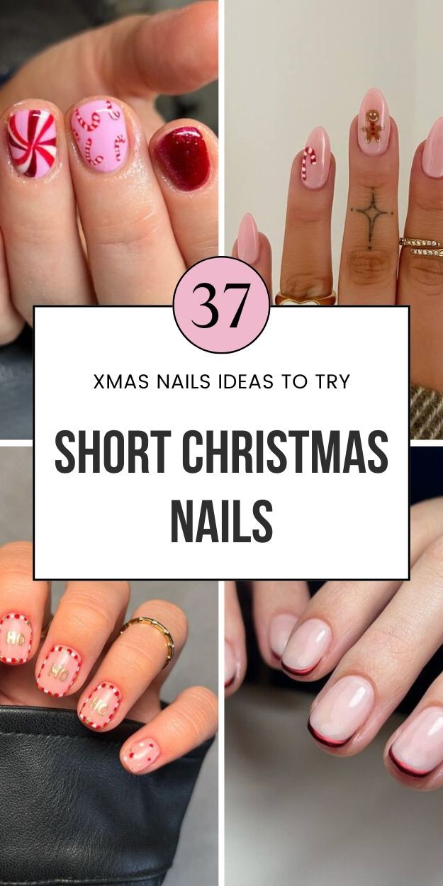 💅 Must-Try 37+ Ideas for Short Christmas Nails & Designs