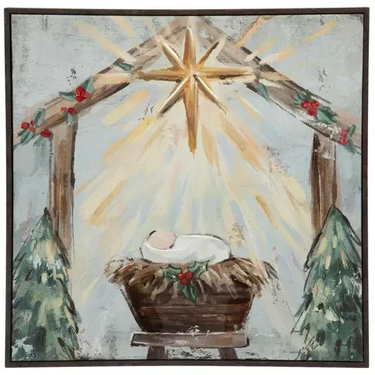 Nativity Canvas Wall Decor