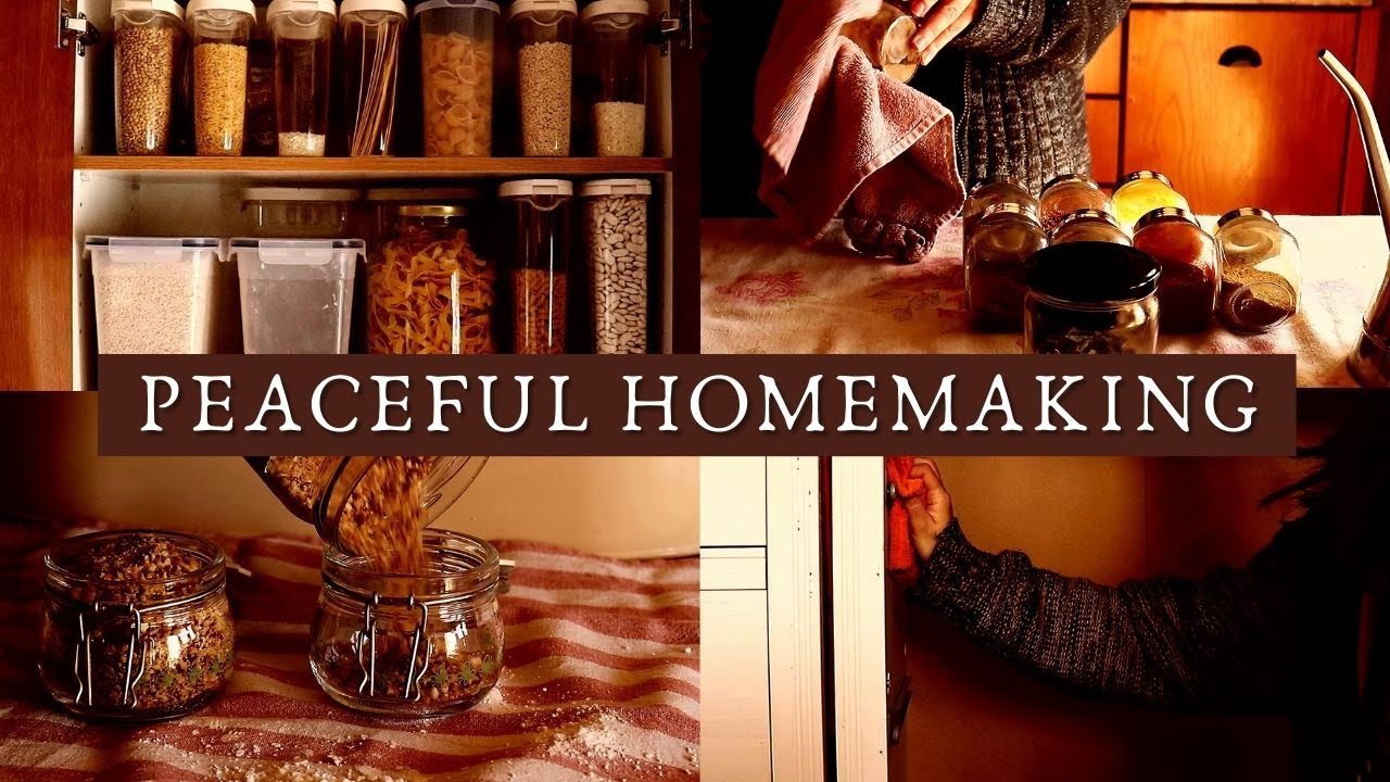 PEACEFUL HOMEMAKING | Small Pantry Cleaning & Organizing | Homemaking