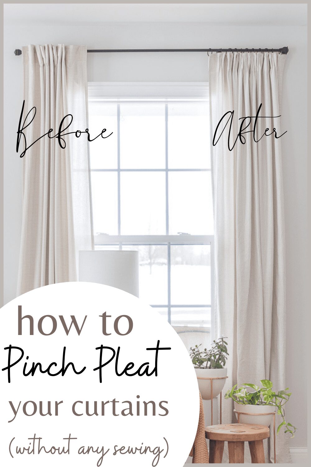 Pinch Pleating Curtains (The Easy Way)