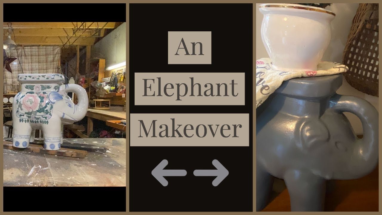 Renewing an Elephant Plant Stand #renewing, #upcycle,