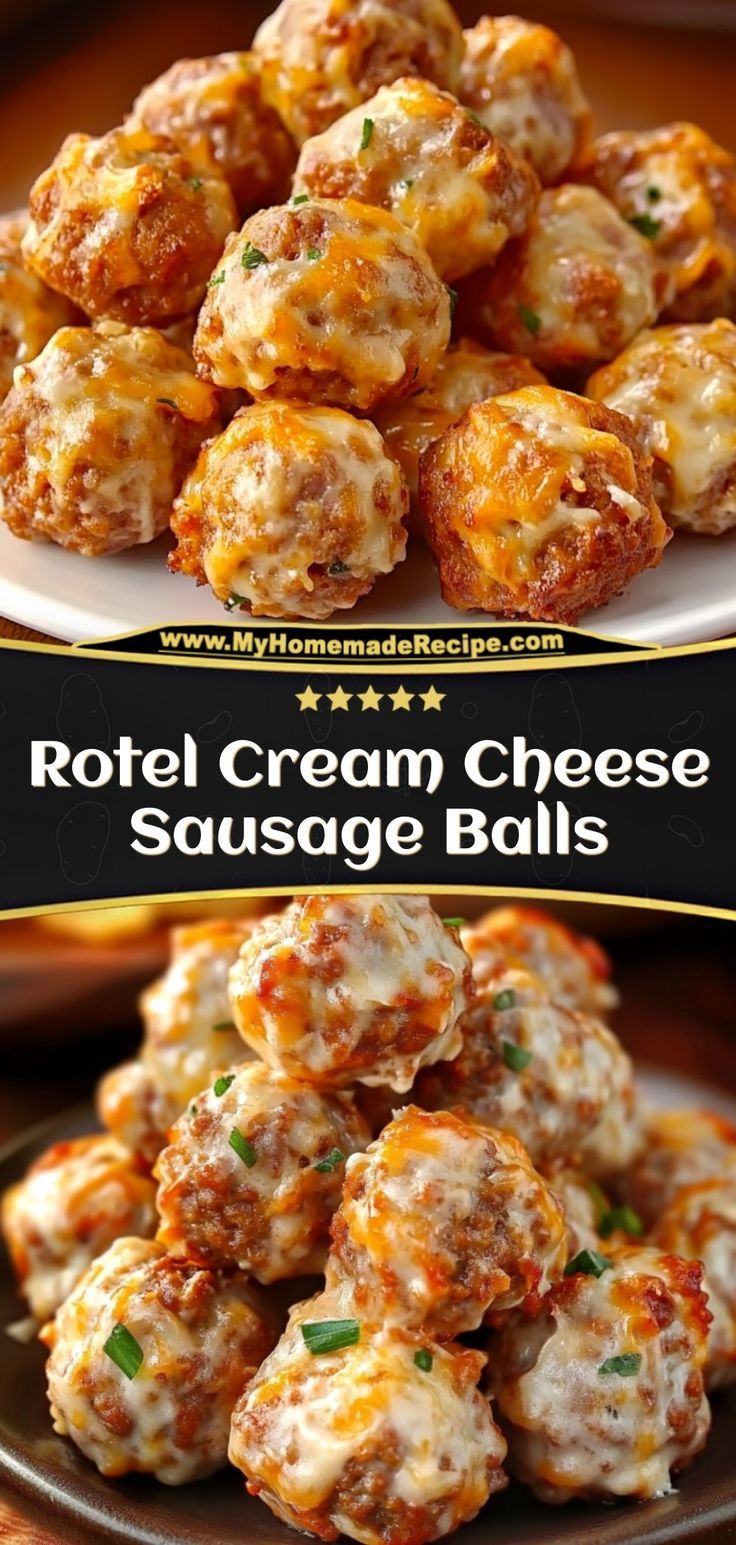 Rotel Cream Cheese Sausage Balls