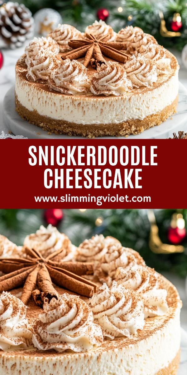 Snickerdoodle Cheesecake (Christmas Recipe & Thanksgiving Recipe)