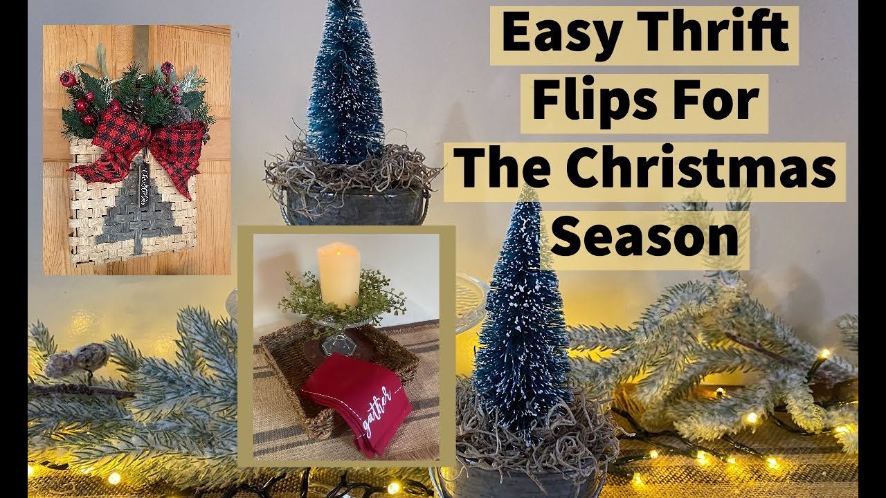 Thrift Flip Christmas Decor | Rustic Tree Decorating