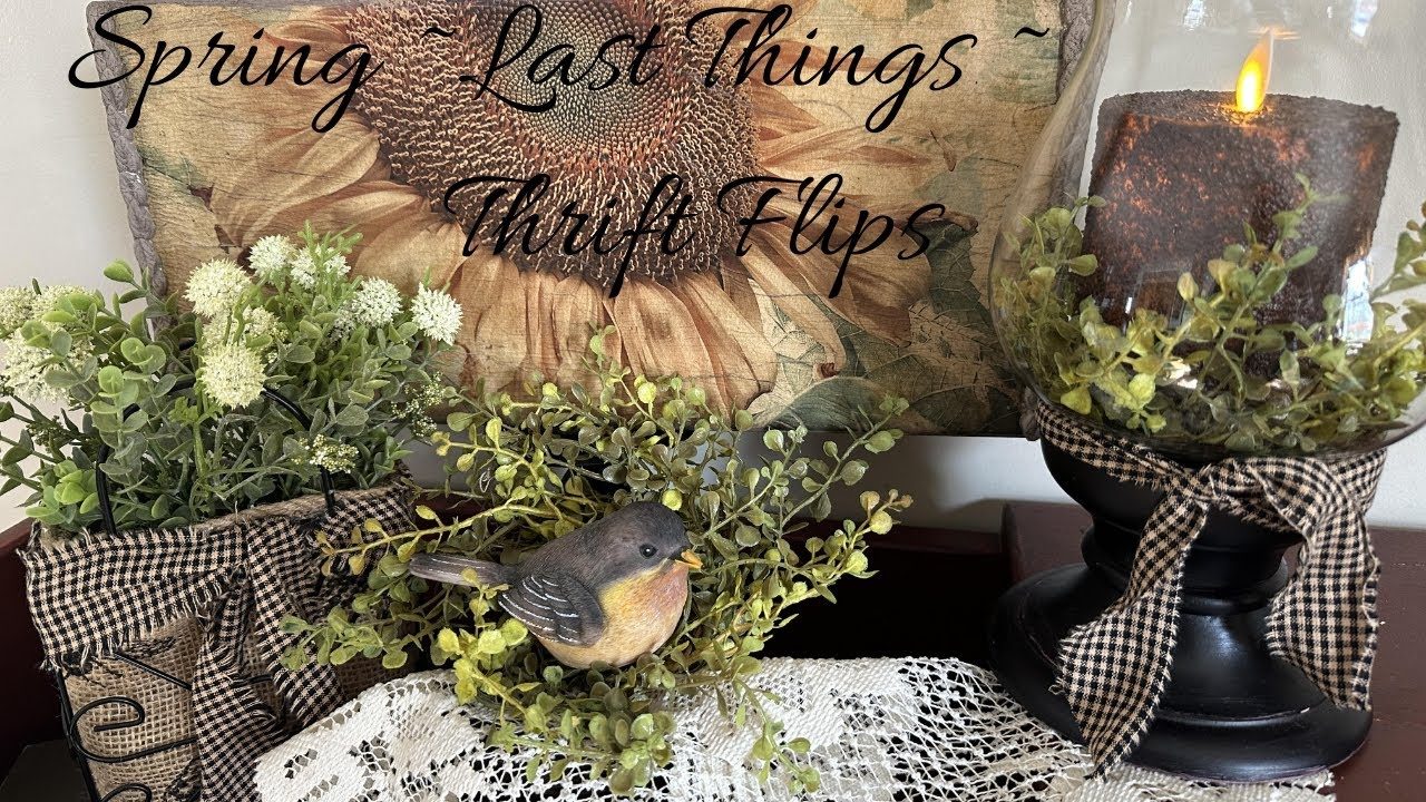 Thrift Shop Makeover: Upcycling Thrifted Spring Decor | Last Thing