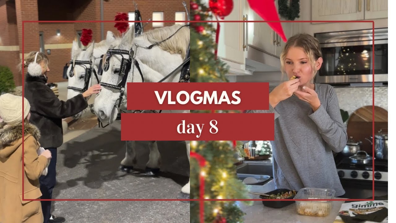 VLOGMAS🎄lazy sushi rolls + carriage rides