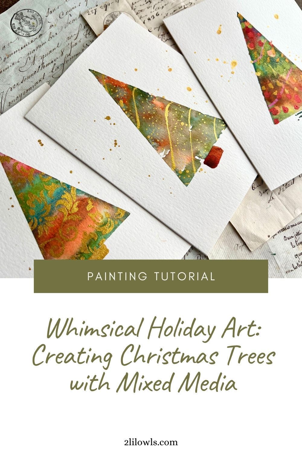 Whimsical Holiday Art: Creating Mixed Media Christmas Trees