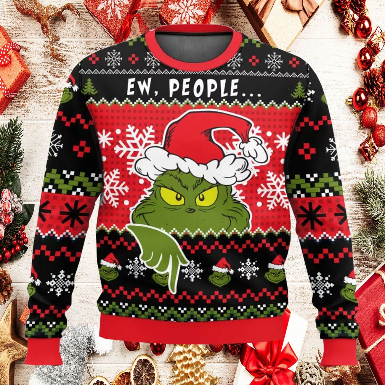 baby ugly christmas sweater onesie