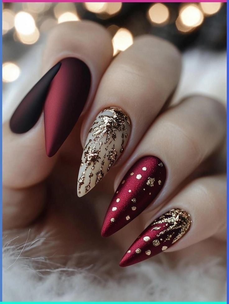 unhas lindas para o natal