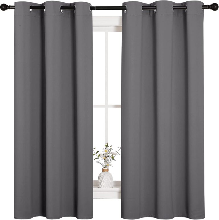 NICETOWN Thermal Insulated Grommet Blackout Curtains for Bed