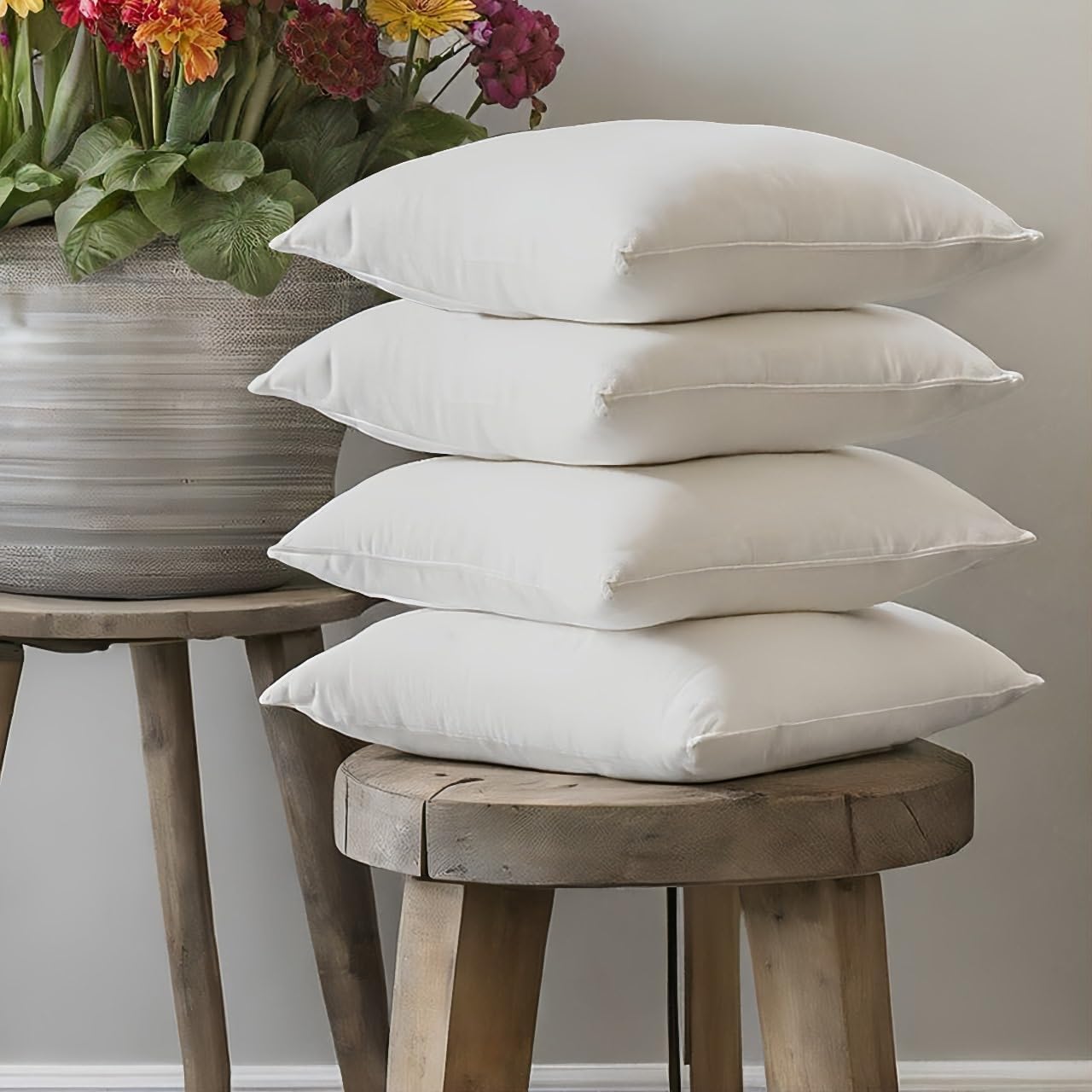 Ridhi Woven Bedding Throw Pillows (Set of , White),