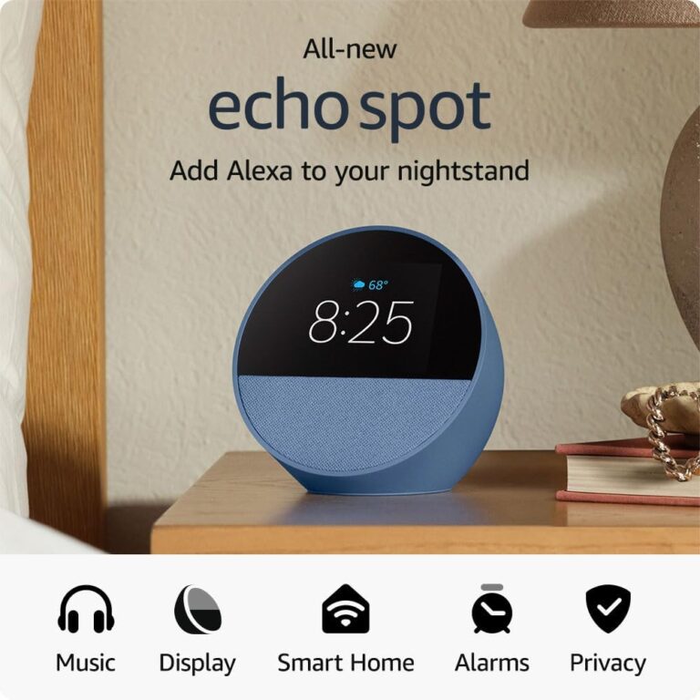 All new Amazon Echo Spot (newest model), Great for nightstan