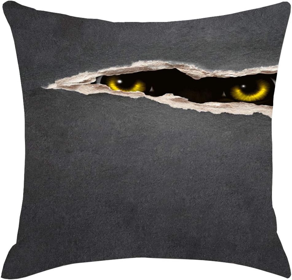 Halloween Peeping Hole Pillowcase Cushion Covers Waist Throw