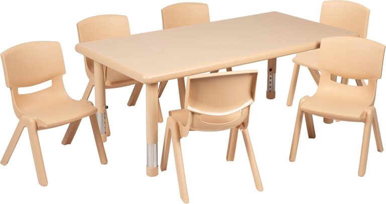 Flash Furniture Adjustable Classroom Activity Table with S