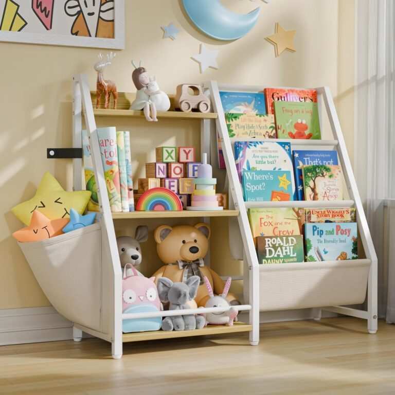 LATIBELL Tier Kids Bookshelf and Toy Storage, Kids Book