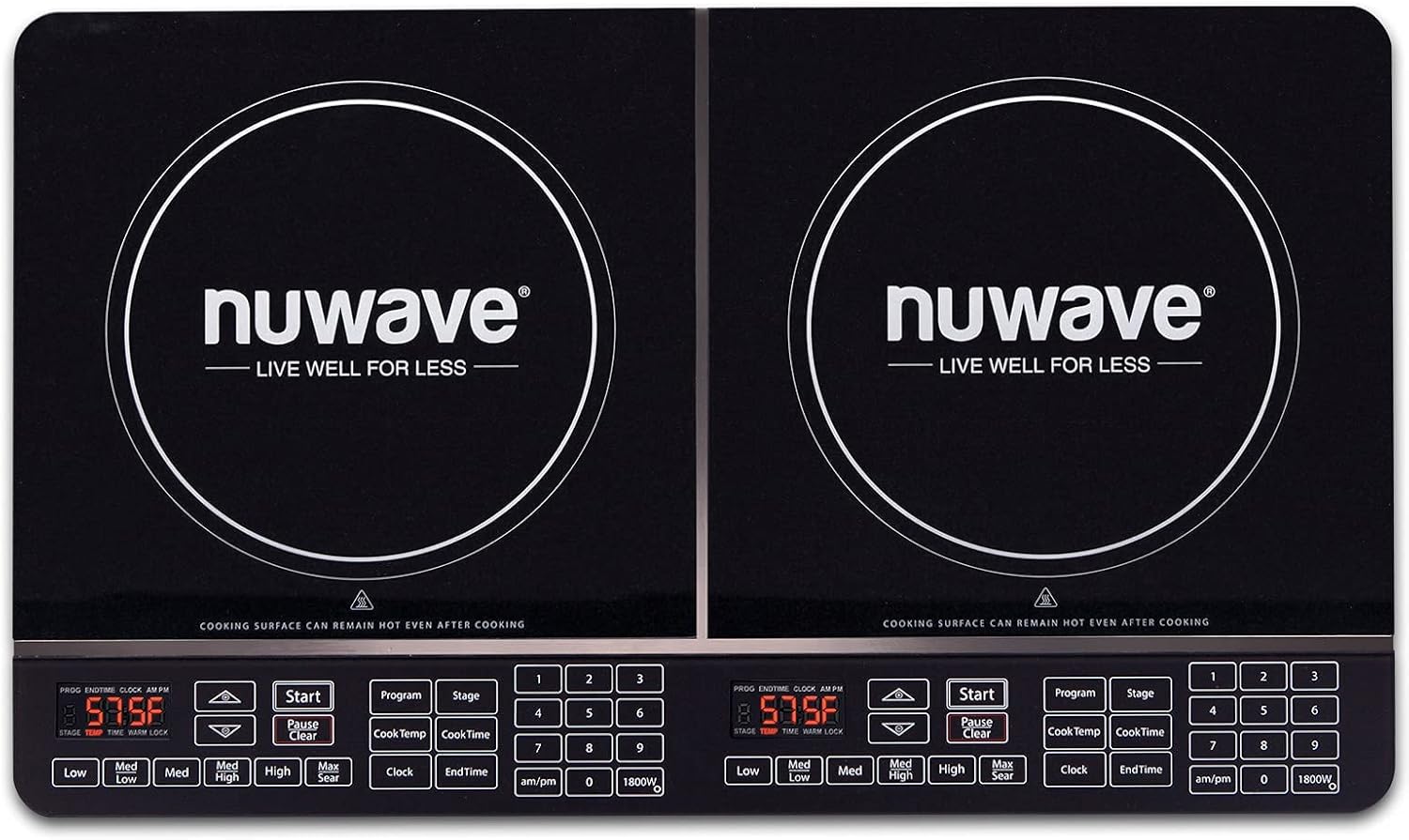 Nuwave Double Induction Cooktop, Powerful W, Large ”