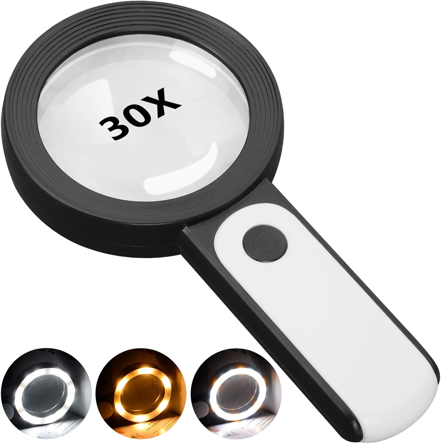 magnifying glass with light