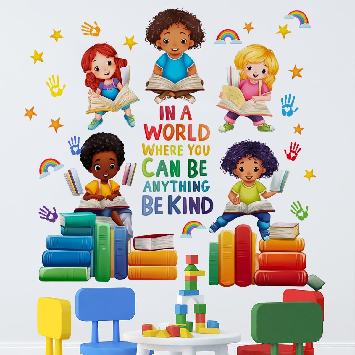 Runtoo Colorful Kids Equality Wall Decals Inspirational Quot