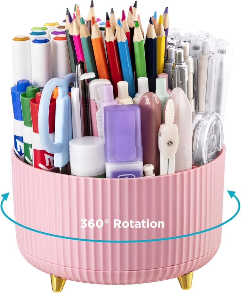 HBlife Pencil Pen Holder for Desk, Slots ° Degree