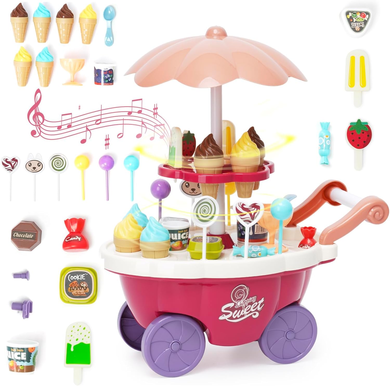 PCS Ice Cream Toys Candy Cart Kids Play House Toys