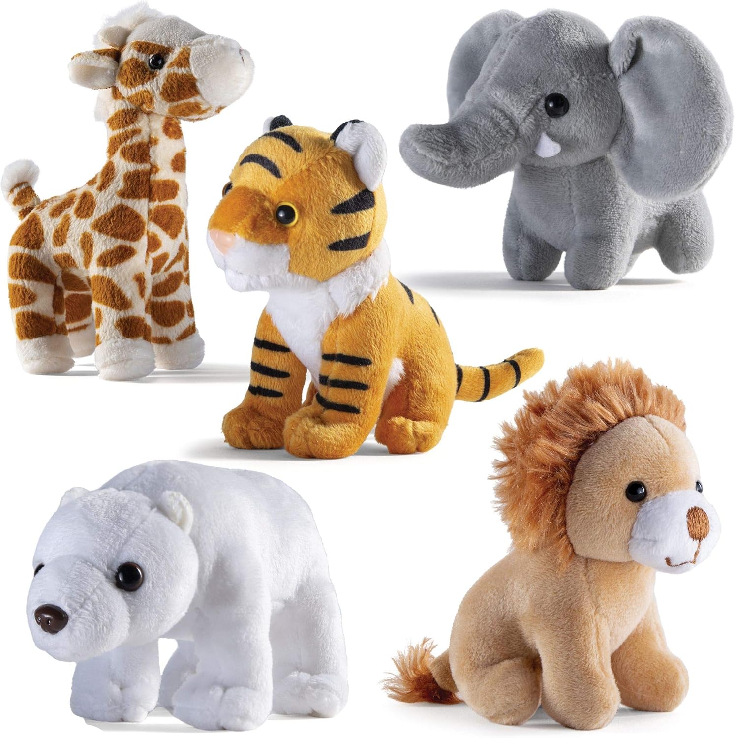 PREXTEX Safari Friends Stuffed Animal Gift Set Small