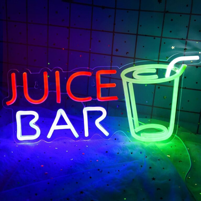 Juice Bar Neon Signs for Bar Wall Decor,Bar Neon Sign