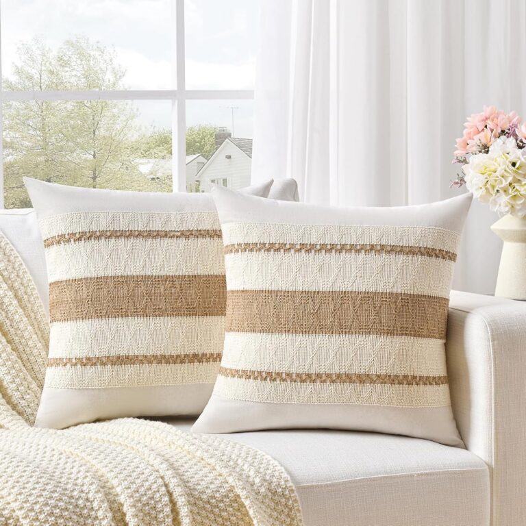 Fancy Homi Set of Boho Neutral Decorative Throw Pillow