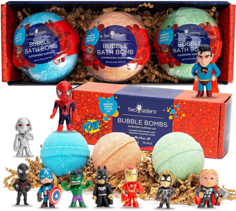 Superhero Bath Bombs for Kids with Surprise Toy Inside,