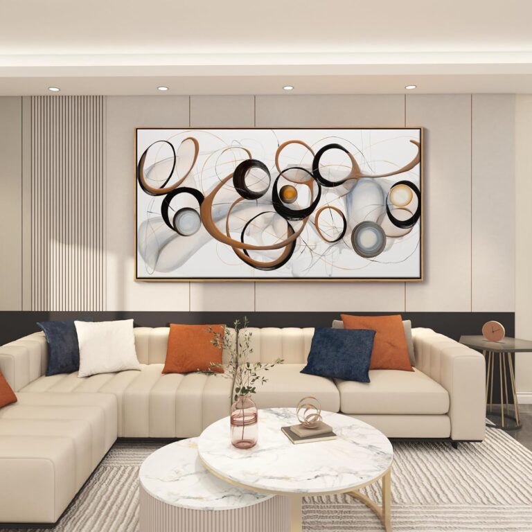 Framed Wall Art Living Room Wall Decor Framed Abstract Canva