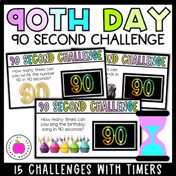 90th Day of School Activity | 90 Second Challenge